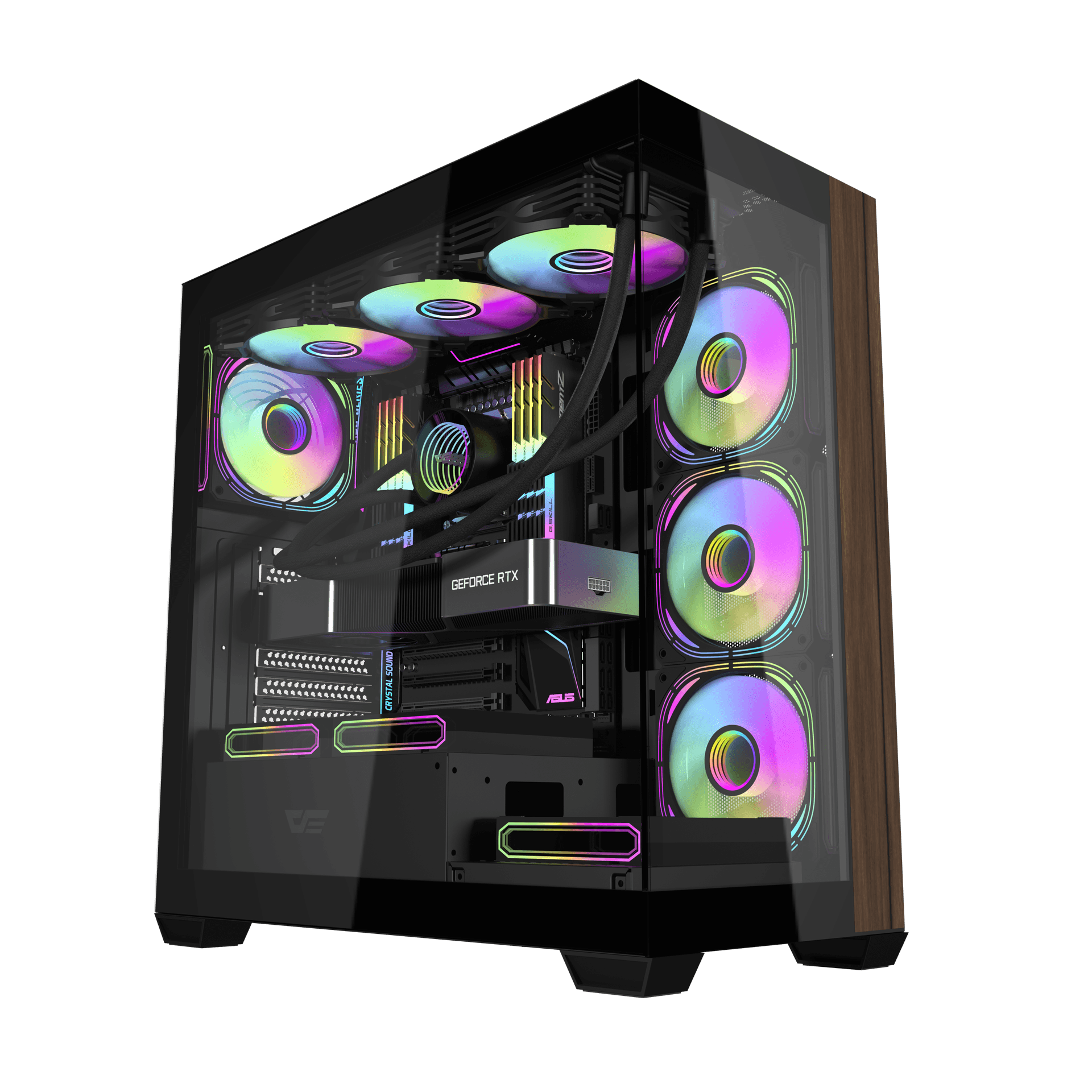 Thùng máy Case Darkflash DS900W ATX Glass - Đen 7