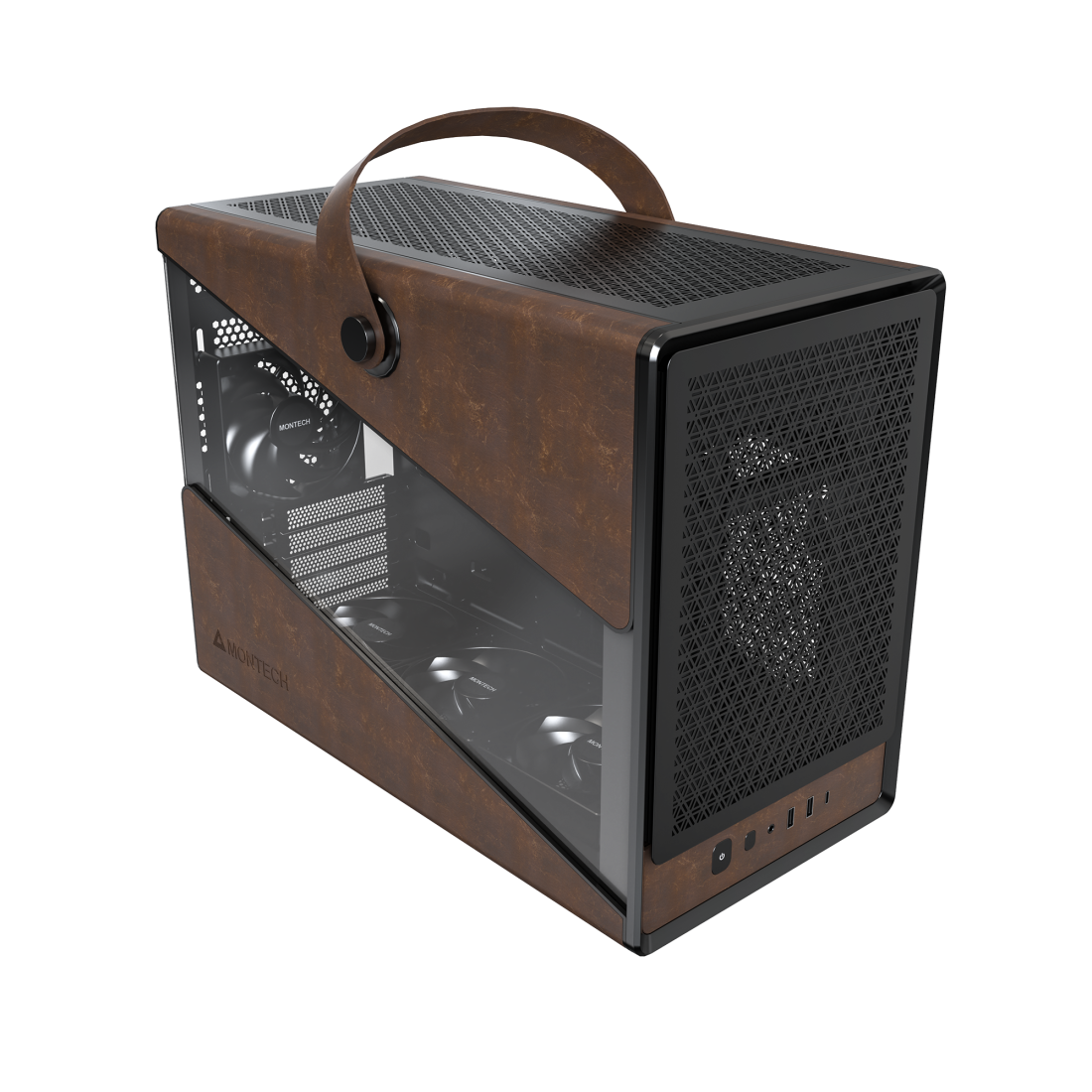 Thùng máy Montech Heritage Pro (Mini PC) | Đen, kèm sẵn 4 fan 2