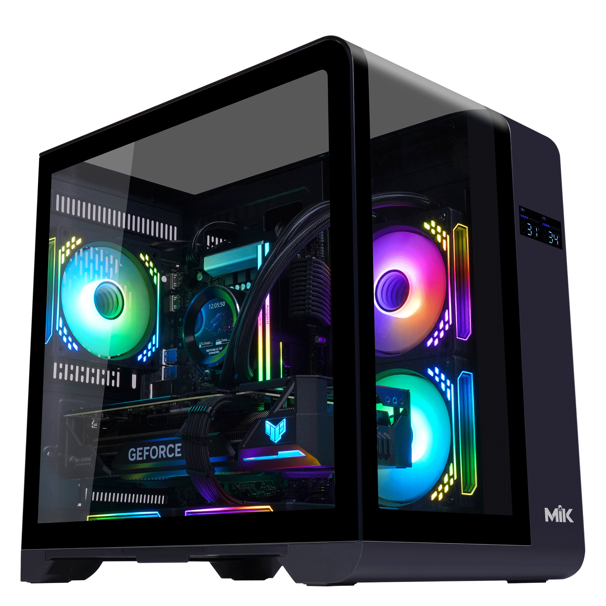 Thùng máy Mik Barbatos M 360 - Black | Không kèm fan 4