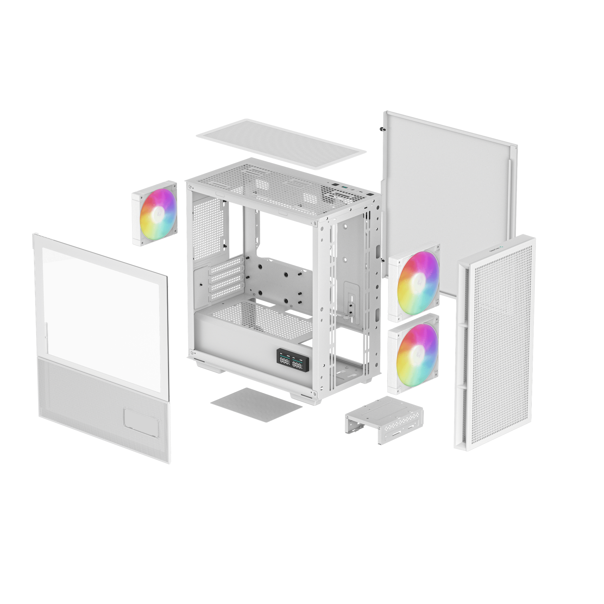 Thùng máy Deepcool CH360 Digital WH - Trắng | Kèm sẵn 3 fan ARGB 5