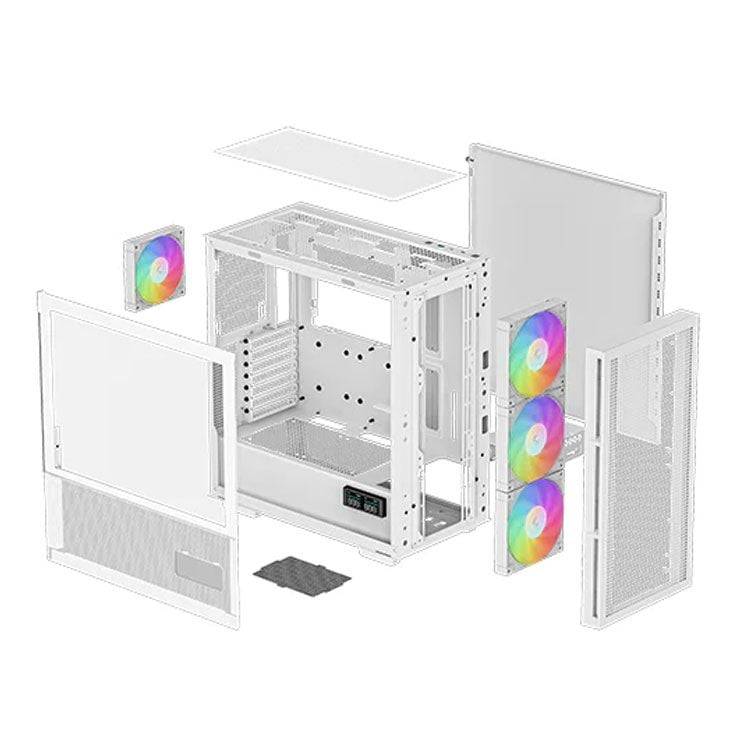 Thùng máy Deepcool CH560 Digital | Kèm sẵn 4 Fan ARGB, Black / White 13