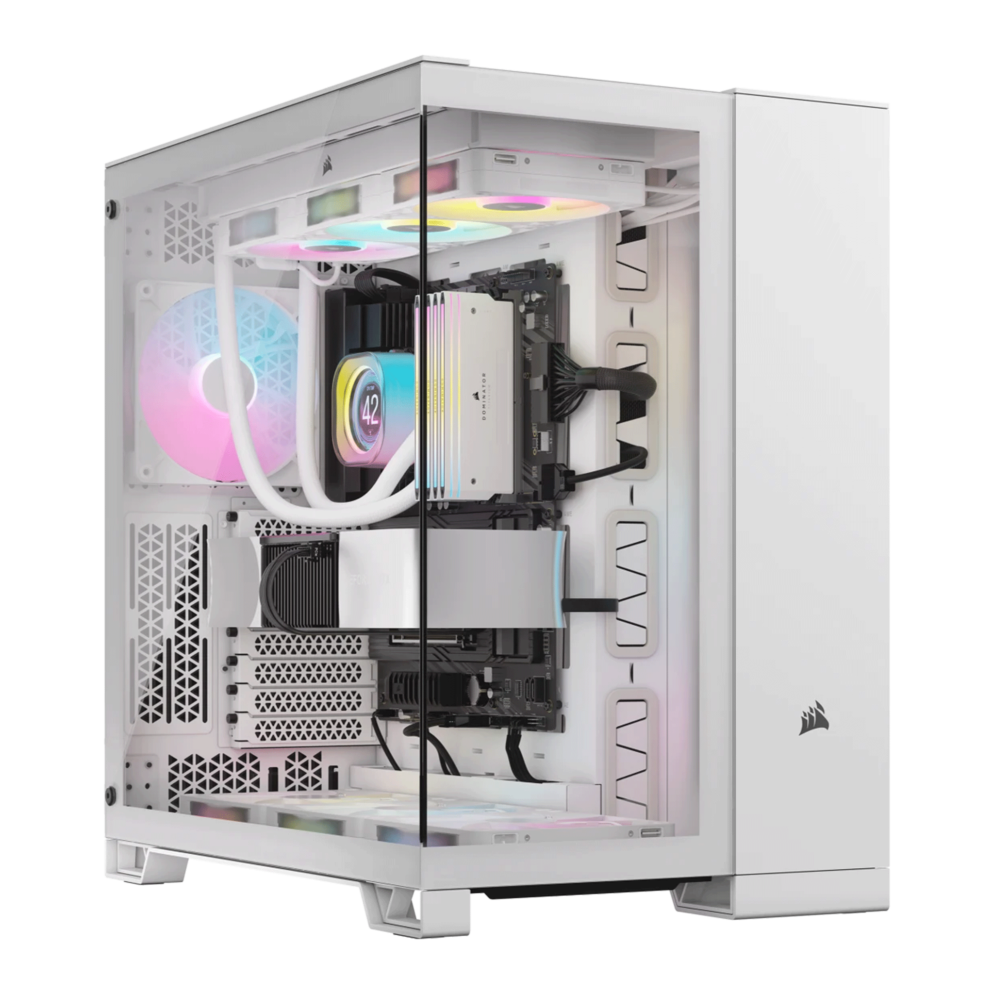 Thùng máy Corsair 6500X Mid Tower Dual Chamber - Trắng (CC-9011258-WW) 3