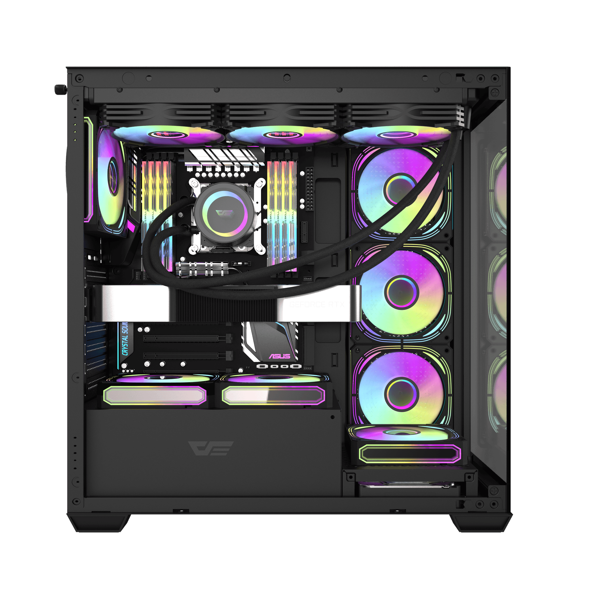 Thùng máy Case Darkflash DS900W ATX Glass - Đen 5