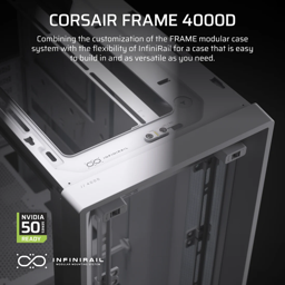 Thùng máy Corsair Frame 4000D Modular Mid Tower - White (CC-9011291-WW)